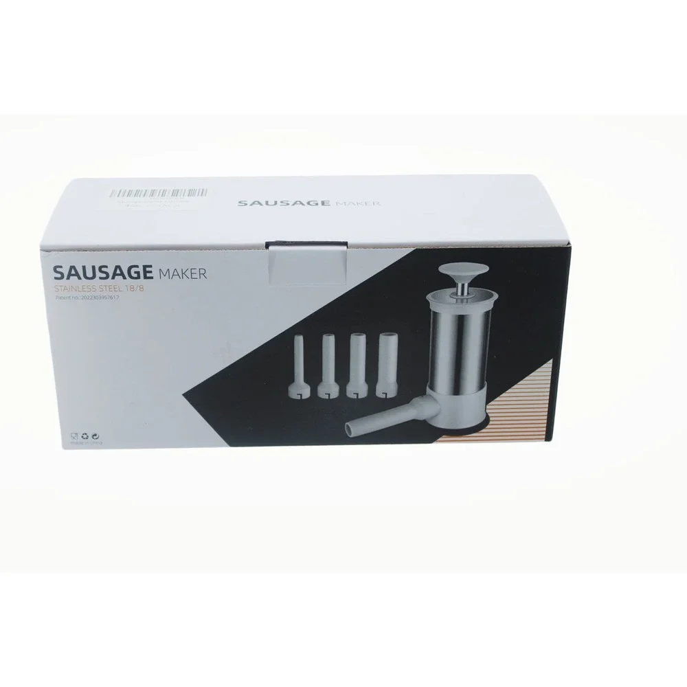 Manual Sausage Stuffer Machine 18/8 Stainless Steel Vertical Meat Filler Kit